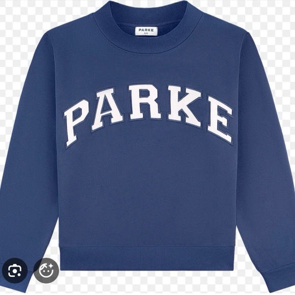 Parke Tops - PARKE Varsity Mockneck Crown Blue